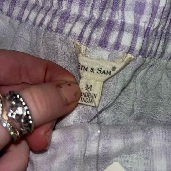 Sim & Sam lavender plaid ruffle skirt medium - Picture 3 of 3